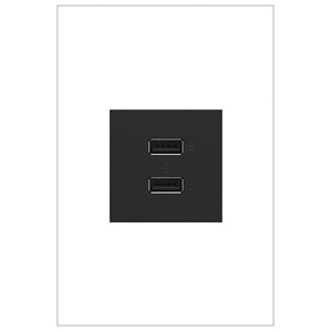 adorne® ARUSB2AA6G4 Ultra-Fast USB Type-A/A Outlet Module, Graphite