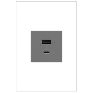 adorne® ARUSB2AC6M4 Ultra-Fast USB Type-A/C Outlet Module, Magnesium