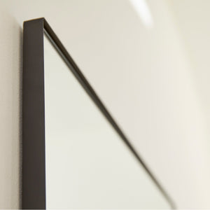 Reflexa 30" Rectangular Mirror, Matte Black