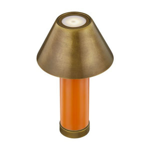 Molly 7" One Light Portable Rechargeable LED Table Lamp, Exuberance Orange