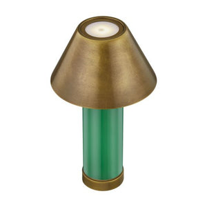 Molly 7" One Light Portable Rechargeable LED Table Lamp, Jolly Green