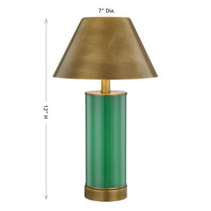 Molly 7" One Light Portable Rechargeable LED Table Lamp, Jolly Green