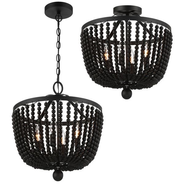 Kylie 16.5'' Four Light Chandelier, Matte Black - Main Product Image.jpg