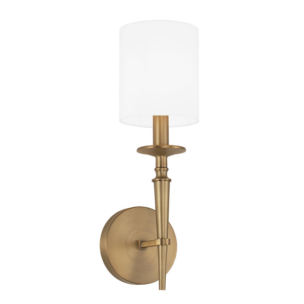 Aurora 5" One Light Wall Sconce, Aged Brass