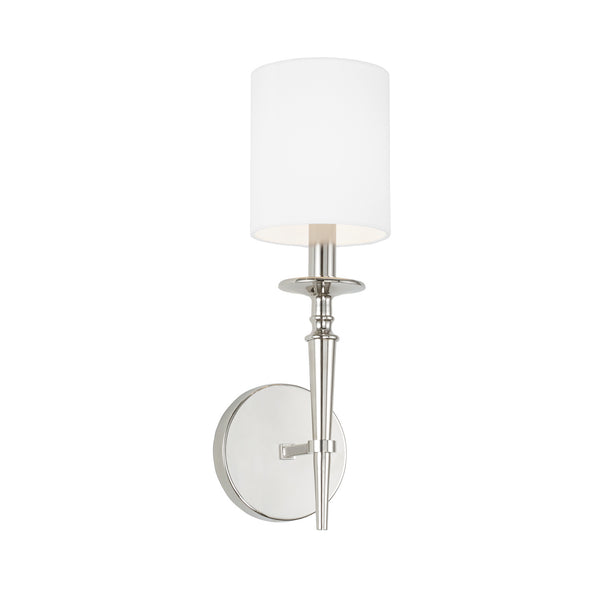 Aurora 5" One Light Wall Sconce, Polished Nickel