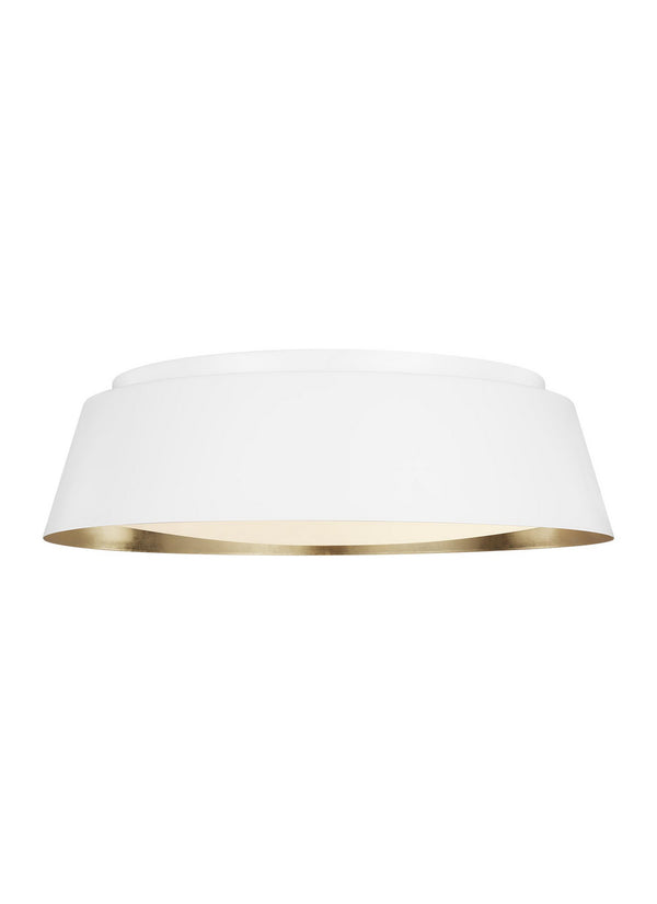 Asher 19" Four Light Flush Mount, Matte White