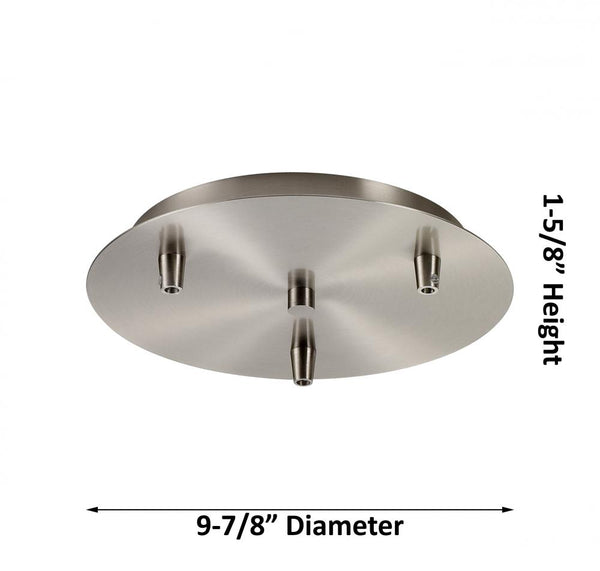 Nouvelle Drop 17" Three Lights Multi Pendant, Brushed Brass