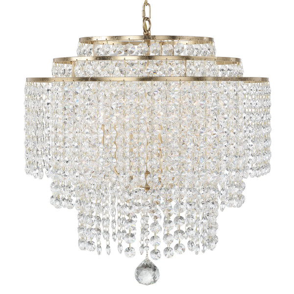 Gabriana 22'' Six Light Chandelier, Antique Gold Alt 5.jpg