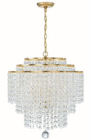 Gabriana 22'' Six Light Chandelier, Antique Gold - Main Product Image.jpg