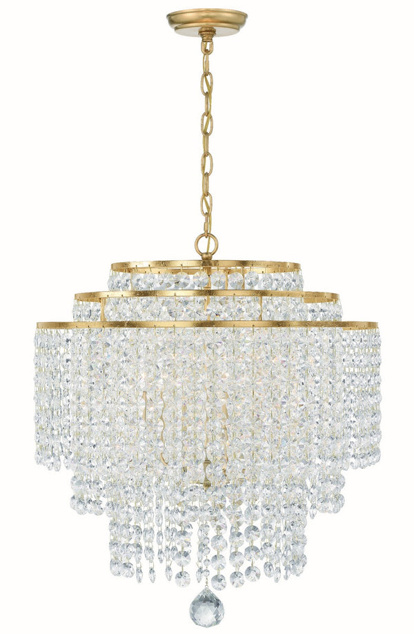 Gabriana 22'' Six Light Chandelier, Antique Gold - Main Product Image.jpg
