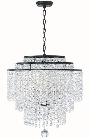 Gabriana 22'' Six Light Chandelier, Matte Black - Main Product Image.jpg