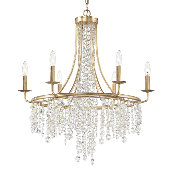 Gabriana 28'' Six Light Chandelier, Antique Gold Alt 5.jpg