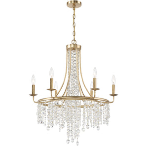 Gabriana 28'' Six Light Chandelier, Antique Gold - Main Product Image.jpg
