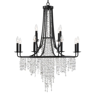Gabriana 30'' 12 Light Chandelier, Matte Black Alt 5.jpg