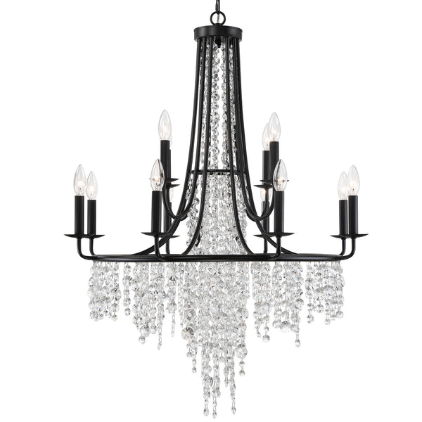 Gabriana 30'' 12 Light Chandelier, Matte Black Alt 5.jpg