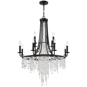 Gabriana 30'' 12 Light Chandelier, Matte Black - Main Product Image.jpg