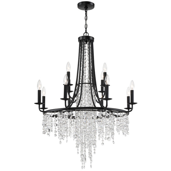 Gabriana 30'' 12 Light Chandelier, Matte Black - Main Product Image.jpg