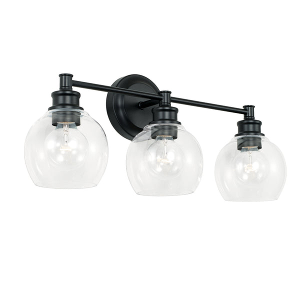 Lee 23.5" Three Light Vanity, Matte Black