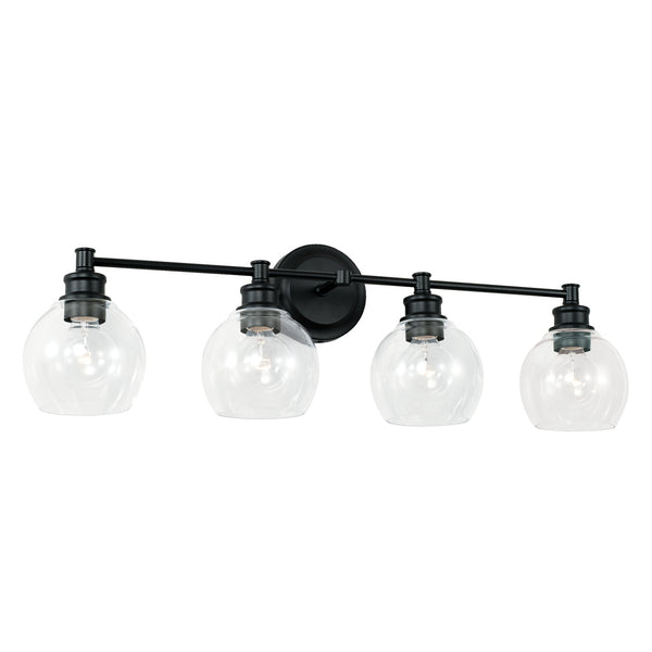 Lee 32" Four Light Vanity, Matte Black