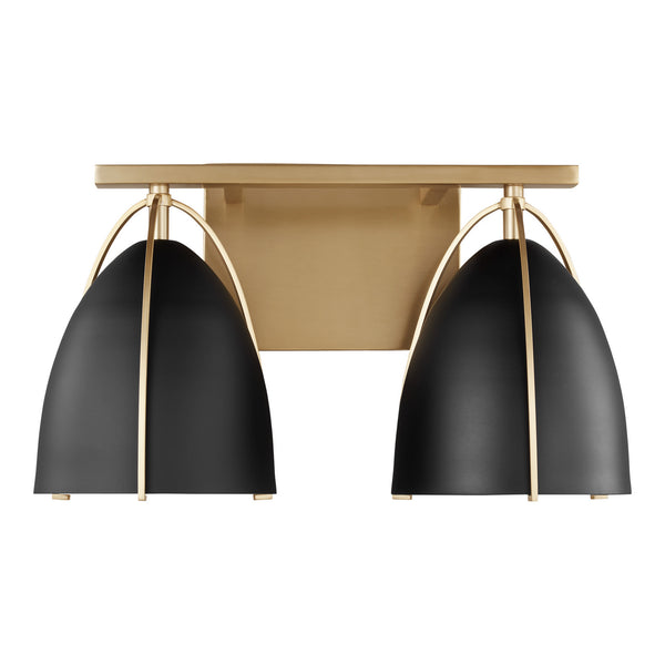 Norman 15" Two Light Wall / Bath, Satin Brass