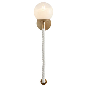 Verdant 7" One Light Wall Sconce, Aged Brass