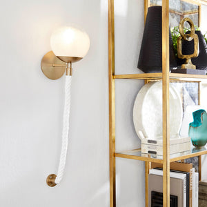 Verdant 7" One Light Wall Sconce, Aged Brass