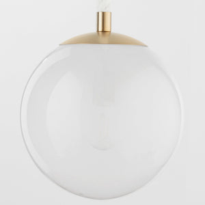 Verdant 12" One Light Pendant, Aged Brass