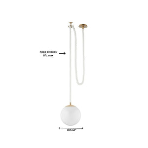 Verdant 12" One Light Pendant, Aged Brass