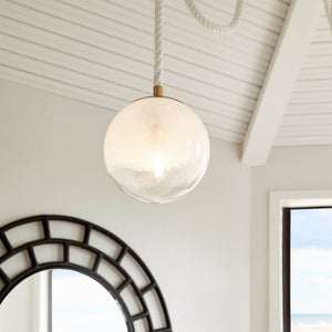 Verdant 12" Three Light Pendant, Aged Brass