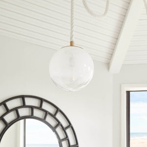 Verdant 12" Three Light Pendant, Aged Brass