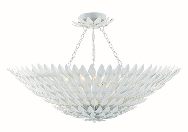 Laurel 30'' Eight Light Semi Flush Mount, Matte White - Main Product Image.jpg