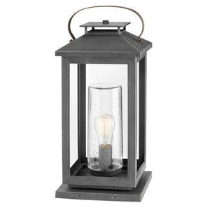 Aether 9" One Light Large Pier Mount Lantern, Ash Bronze