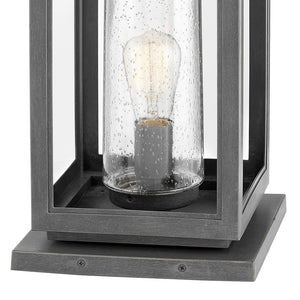 Aether 9" One Light Large Pier Mount Lantern, Ash Bronze