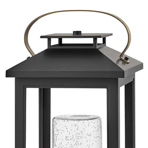 Aether 9" One Light Large Pier Mount Lantern, Black