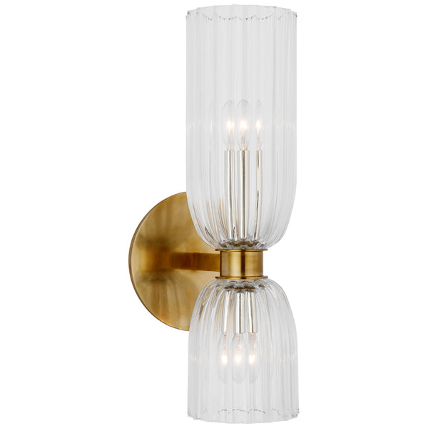 Asalea 6" LED Wall Sconce, Hand-Rubbed Antique Brass