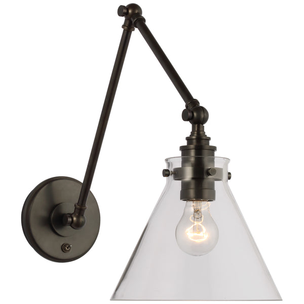 Parkington 8.5" LED Wall Sconce, Bronze and Clear Glass