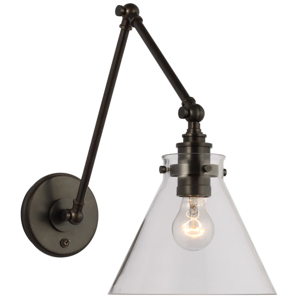 Parkington 8.5" LED Wall Sconce, Bronze and Clear Glass