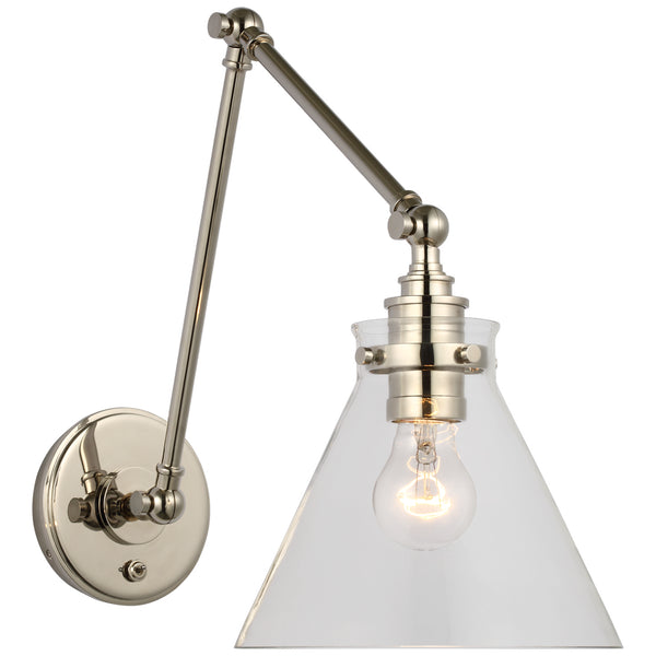 Parkington 8.5" LED Wall Sconce, Polished Nickel with Clear Glass