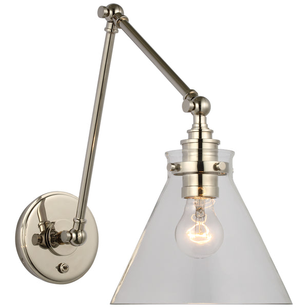 Parkington 8.5" LED Wall Sconce, Polished Nickel with Clear Glass