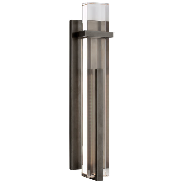 Malik 4.5" LED Wall Sconce, Bronze and Crystal