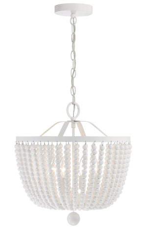 Kylie 16.5'' Four Light Chandelier, Matte White - Main Product Image.jpg
