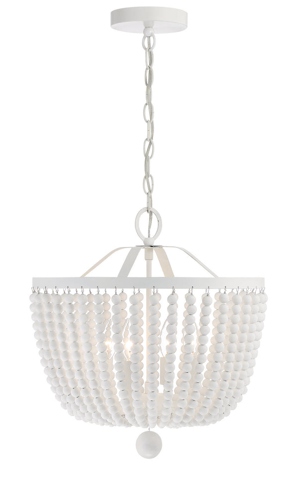 Kylie 16.5'' Four Light Chandelier, Matte White - Main Product Image.jpg