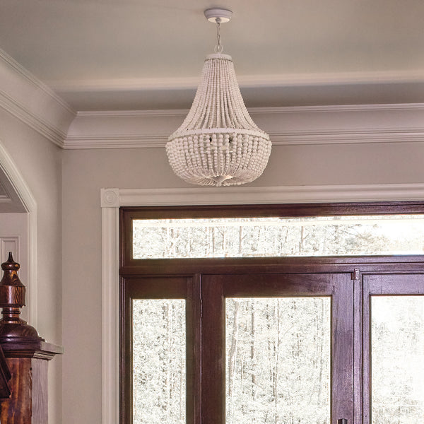 Kylie 18.75'' Six Light Chandelier, Matte White Alt 5.jpg