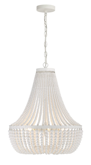 Kylie 18.75'' Six Light Chandelier, Matte White - Main Product Image.jpg