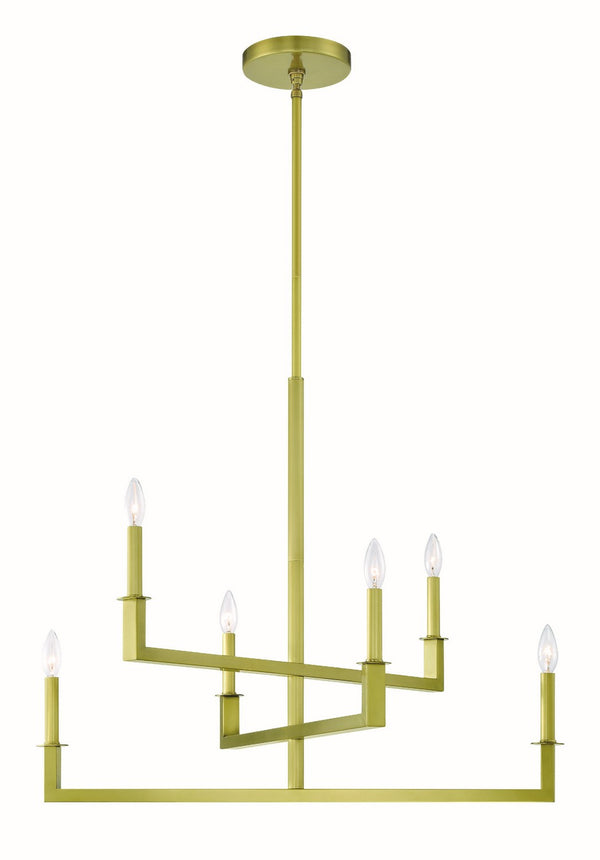 DeWitt 32'' Six Light Chandelier, Aged Brass - Main Product Image.jpg