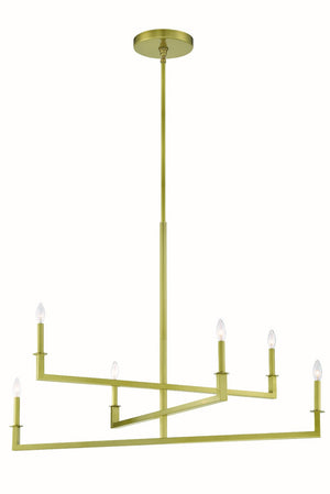 DeWitt 44'' Six Light Chandelier, Aged Brass - Main Product Image.jpg