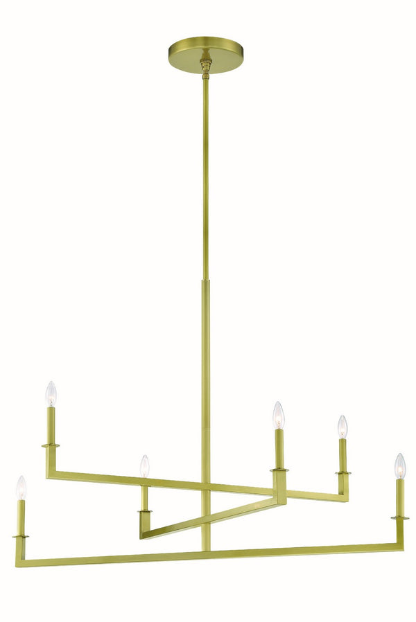 DeWitt 44'' Six Light Chandelier, Aged Brass - Main Product Image.jpg