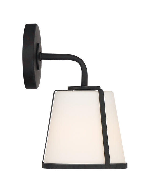 Fuller 6.25'' One Light Wall Sconce, Black White - Main Product Image.jpg