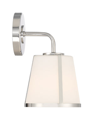 Fuller 6.25'' One Light Wall Sconce, Polished Nickel White - Main Product Image.jpg