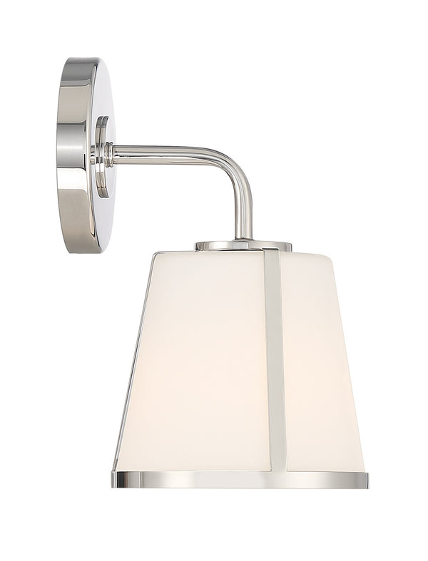 Fuller 6.25'' One Light Wall Sconce, Polished Nickel White - Main Product Image.jpg